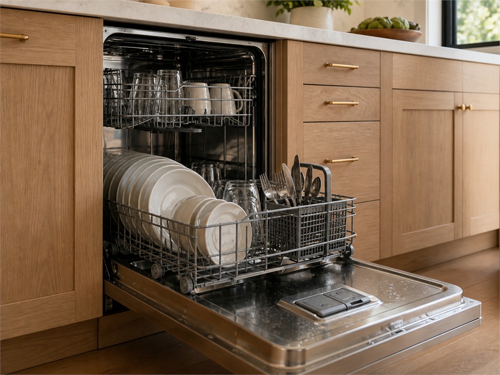Cove fully-integrated dishwasher interior