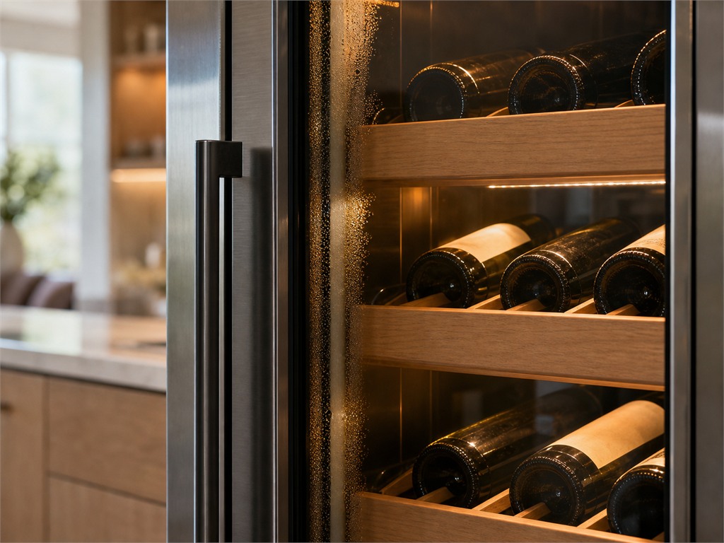 Sub-Zero wine storage column detail