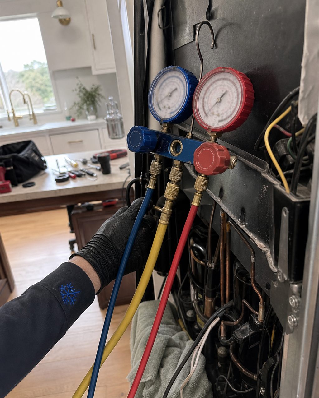 SubZeroBay technician performing sealed system repair